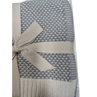 gebreide babydeken blauw